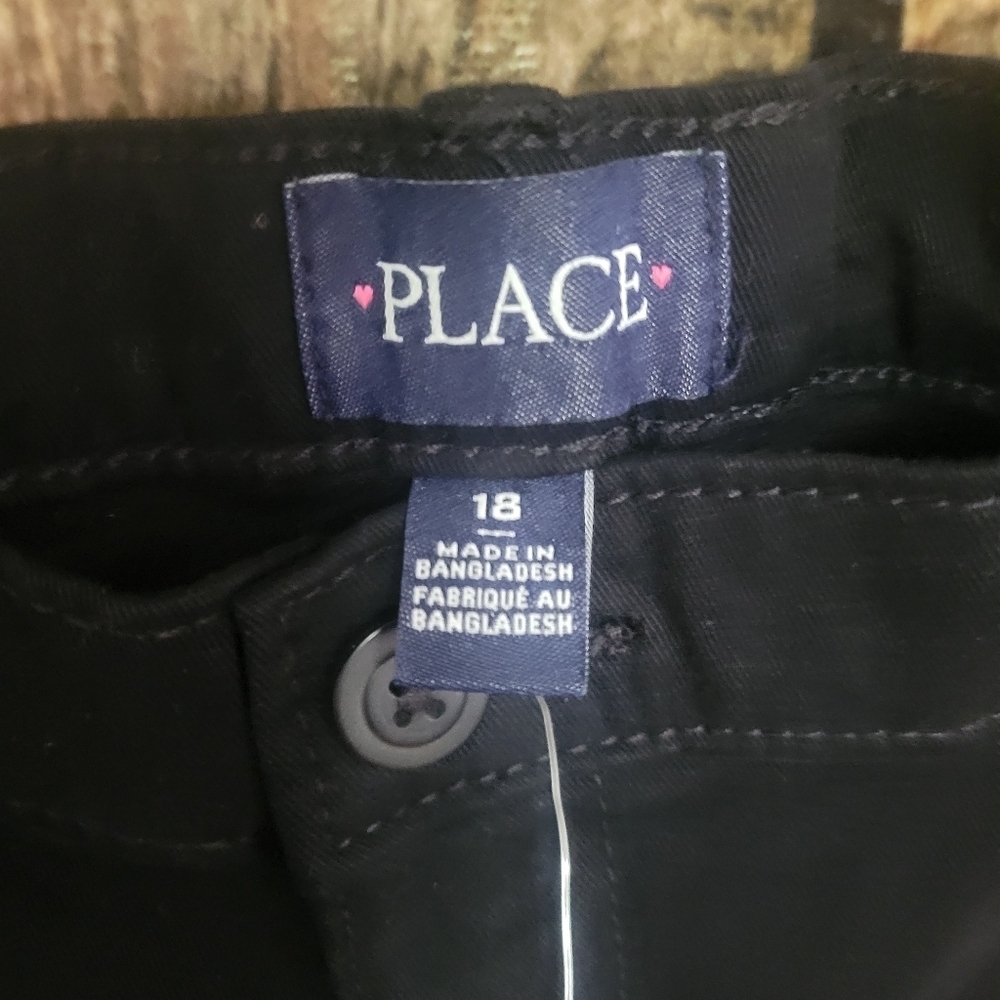 NWT- The Children's Place- Uninform Black Pants - Picture 2 of 4